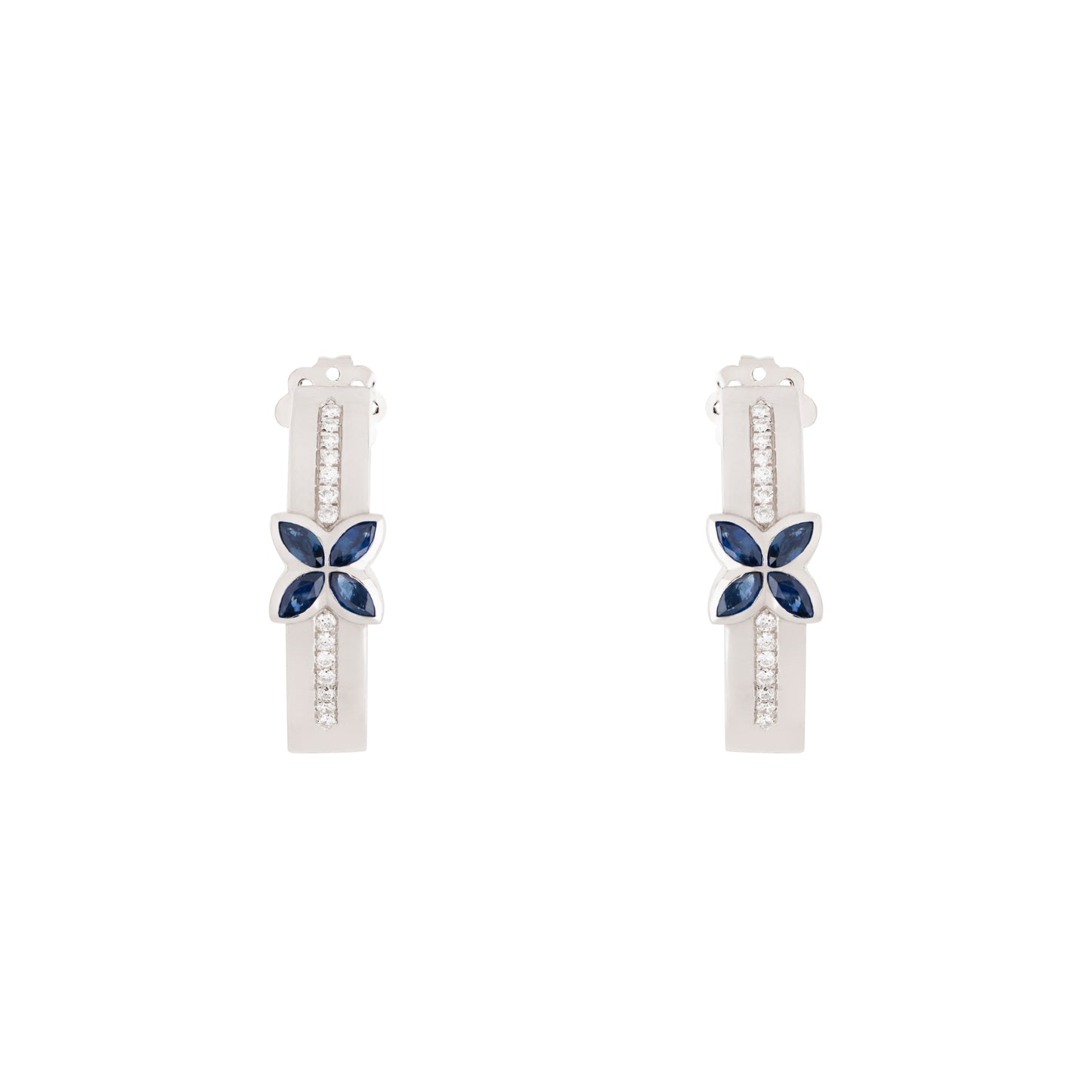 Grand Bloom Earrings - Blue Sapphire