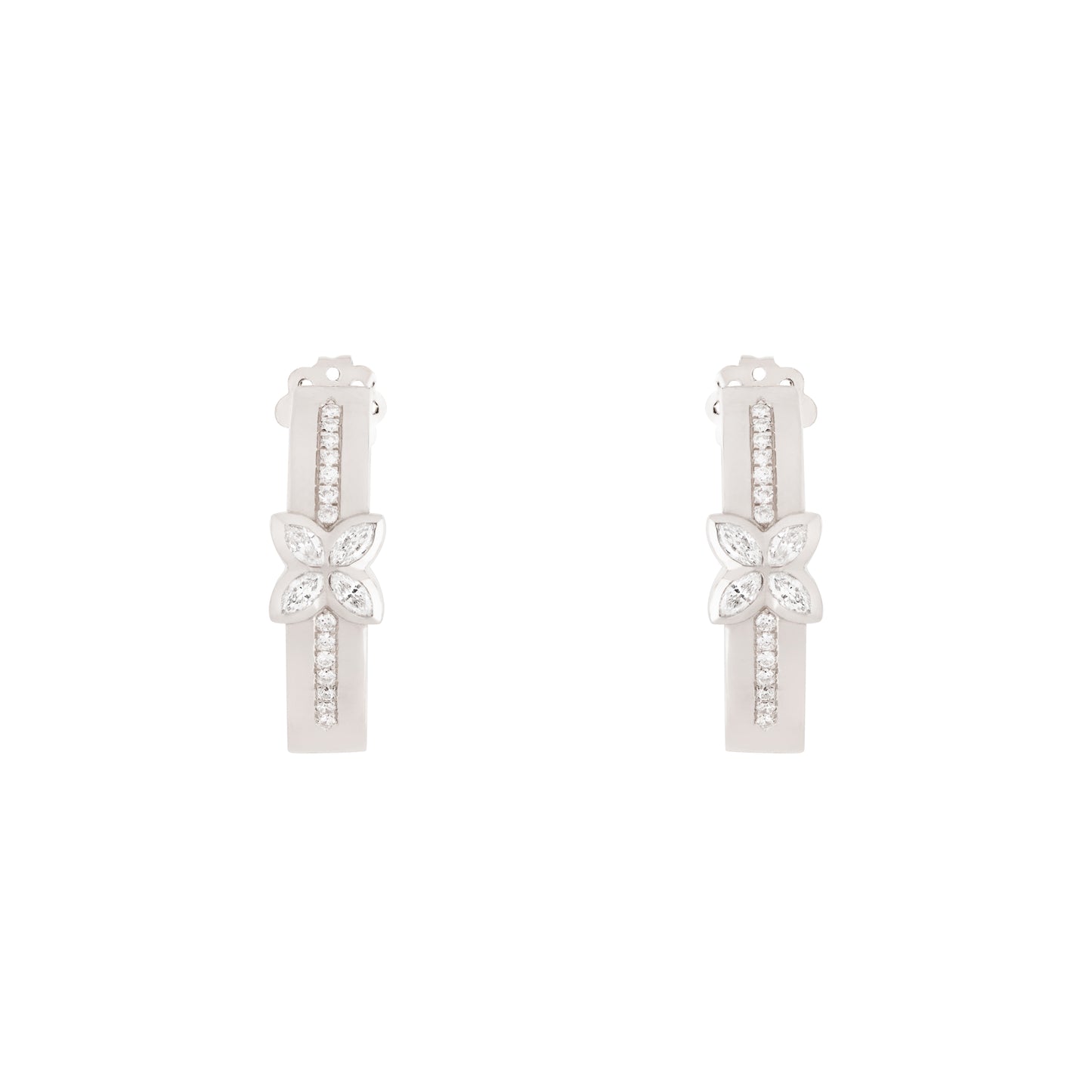 Grand Bloom Earrings - White Gold & Diamond