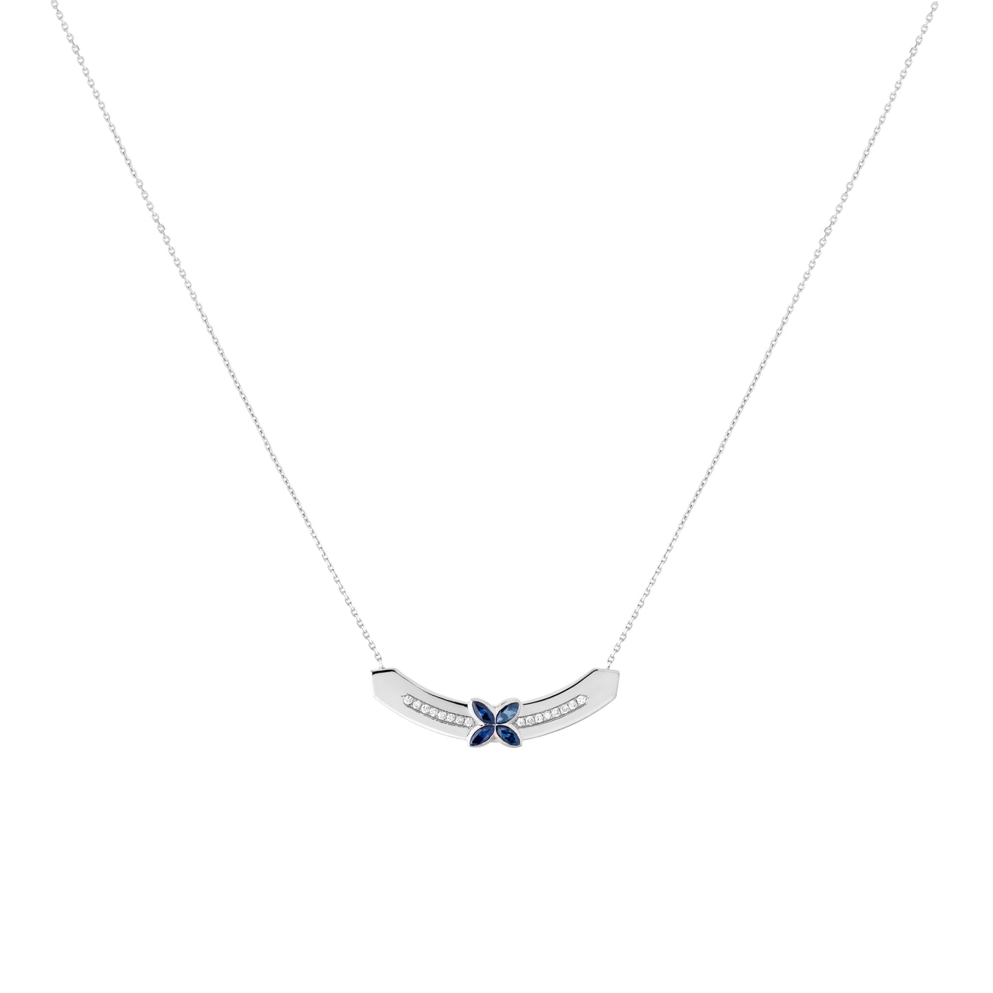 Grand Bloom Necklace - Blue Sapphire