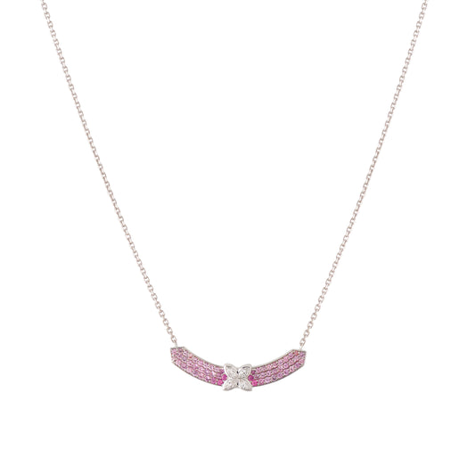 Grand Bloom Necklace - Full Pink Sapphire