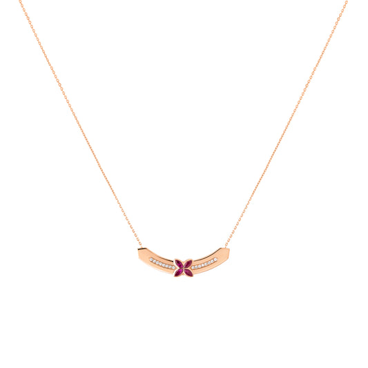 Grand Bloom Necklace - Ruby