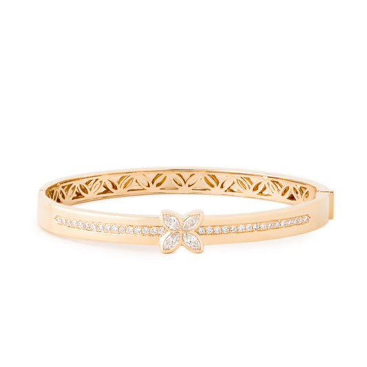Grand Bloom Bangle - Yellow Gold