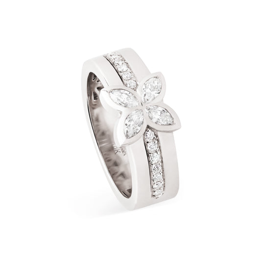Grand Bloom Ring - White Gold